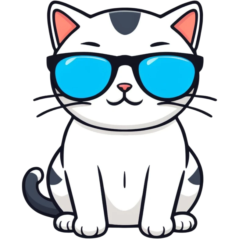 Cat with sunglasses emoji
