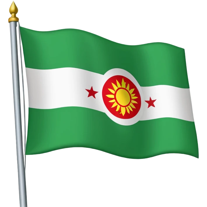 Just do a simple flag I want to put in my bio. Have u seen the panjshir flag do that it’s not in the emojis but make it exactly like the picture don’t add anything else. something on the middle search it up and make it in a shape of flag like the emojis no it’s goes like green on  emoji