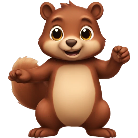 Squirrel and Bear emoji