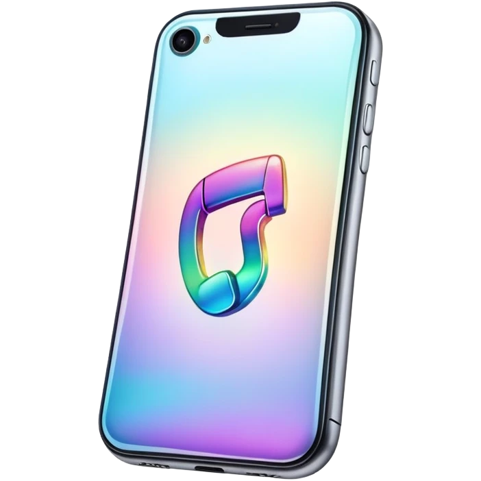 iridescent phone emoji