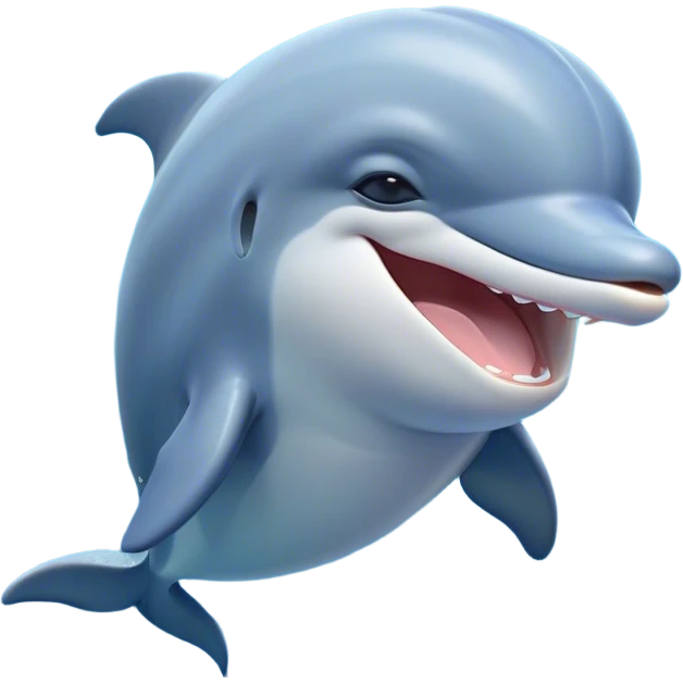 Cinematic Cute Yawning Dolphin Portrait Emoji, Head tilted slightly with a dramatic, wide-open yawn, showcasing a sleek, streamlined body with softly curved contours and drowsy, half-closed eyes, Simplified yet irresistibly adorable features, highly detailed, glowing with a soft, cozy oceanic glow, high shine, relaxed yet expressive, stylized with a dash of whimsical aquatic charm, soft glowing outline, capturing the essence of a drowsy yet affectionate dolphin that appears ready to stretch out and yawn its way out of the screen! emoji