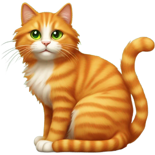Orange fluffy cat emoji