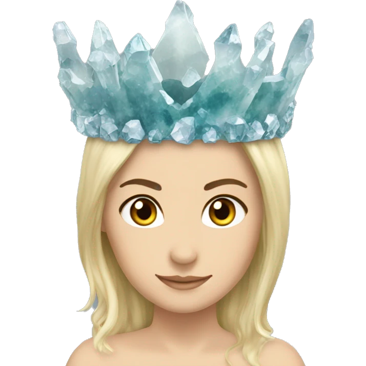 crystal geode crown emoji