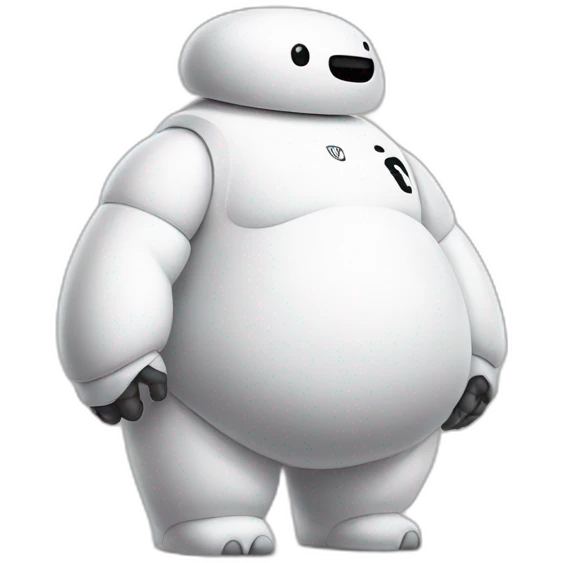 hyper realistic baymax as chicago bulls player emoji