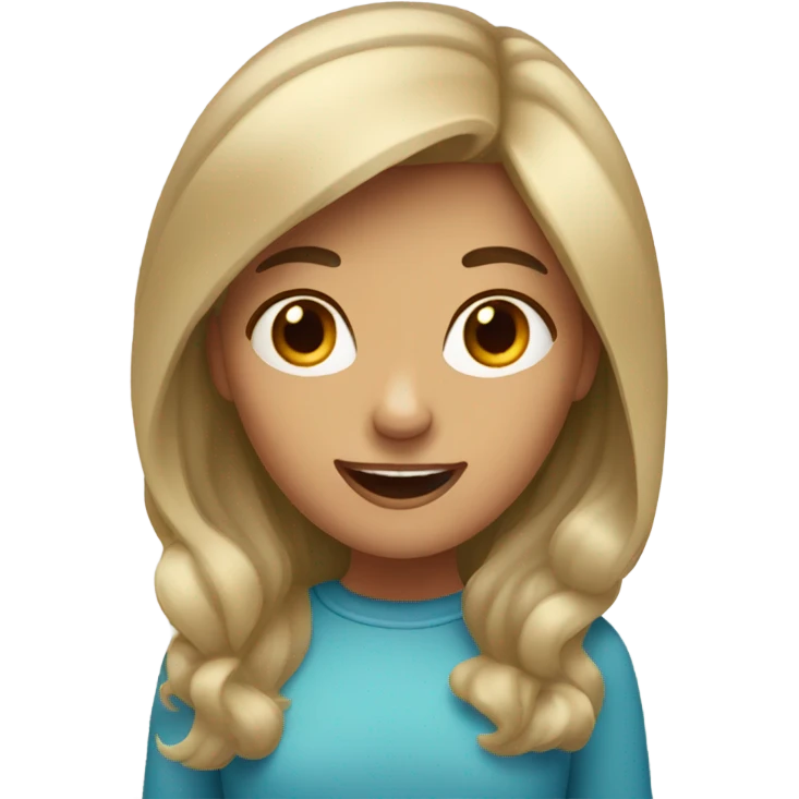 Crooked tooth dark blond girl emoji