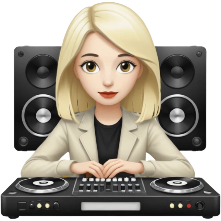 Amelie Lens with DJ table emoji
