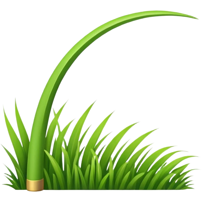 a single curved grass blade emoji