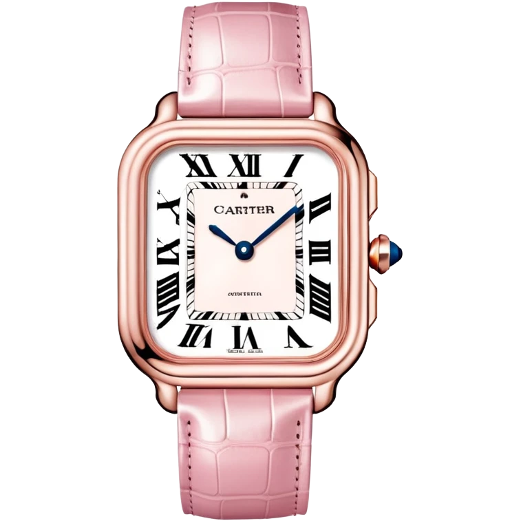 Powder pink Cartier watch emoji