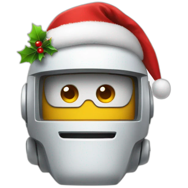 Christmas robot emoji