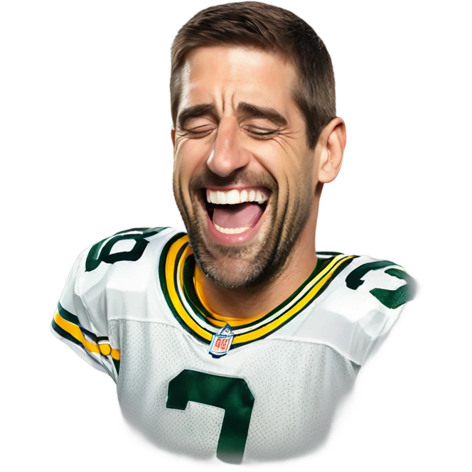 Aaron Rodgers laughing emoji