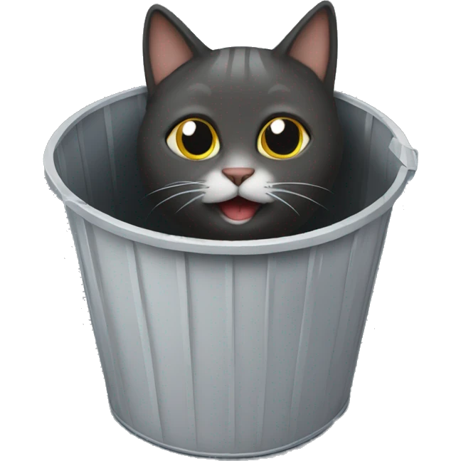 Cat in a bin bag emoji