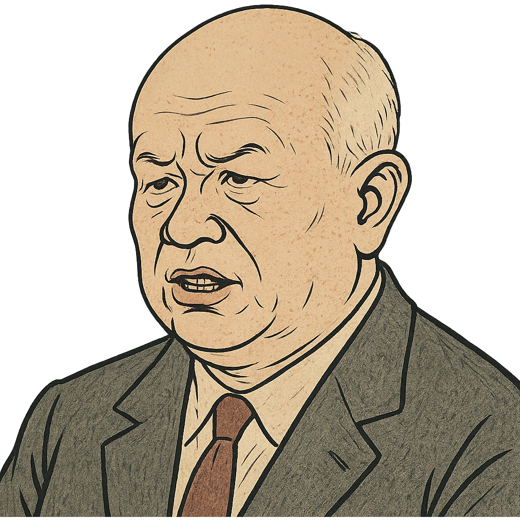 ukiyo-e style portrait of Nikita Khrushchev emoji