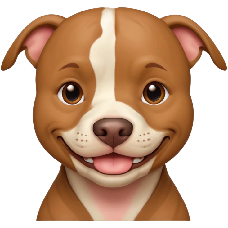 pitbull smiling with a GG's sign emoji