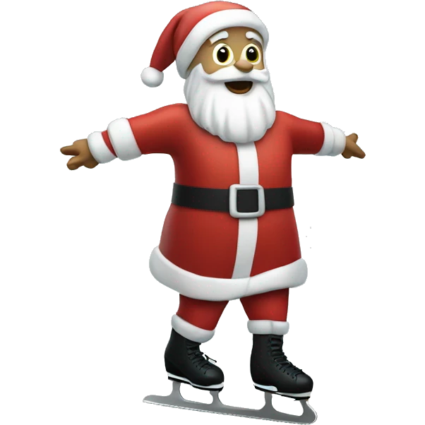Santa Claus ice skating  emoji