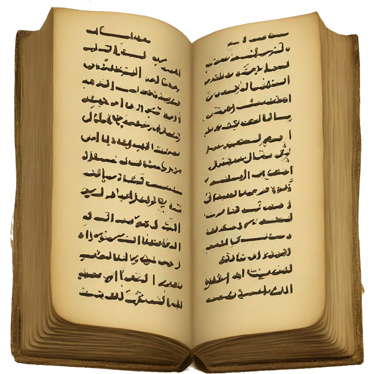 Vintage book with Arabic text  emoji