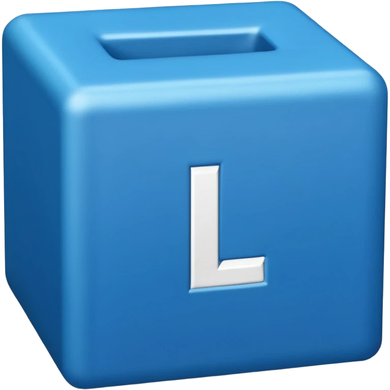 The letters L and R in a blue box 2D emoji