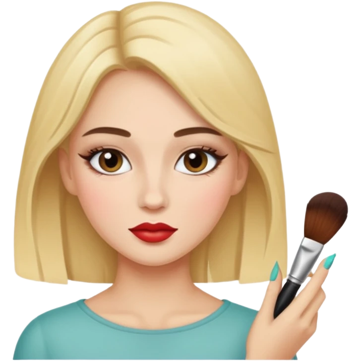 Jenny doing her makeup emoji
