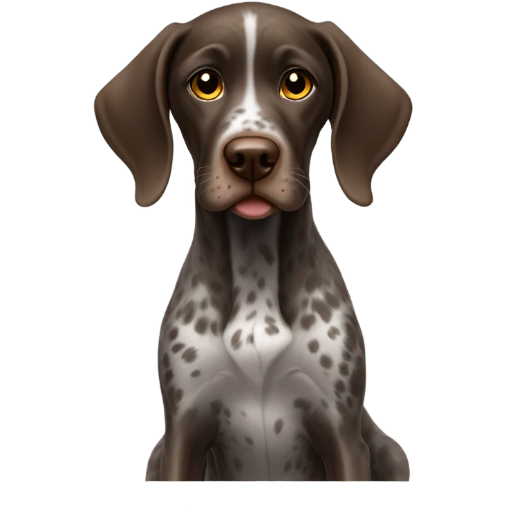 german short hair pointer sitting  emoji