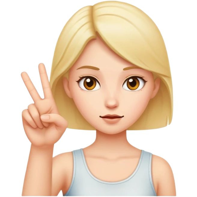 A girl flipping off you emoji