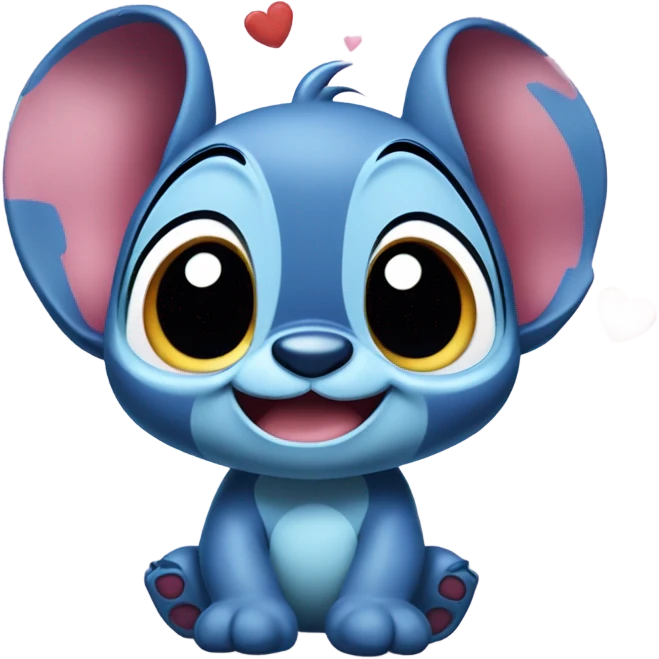 Stitch in love emoji