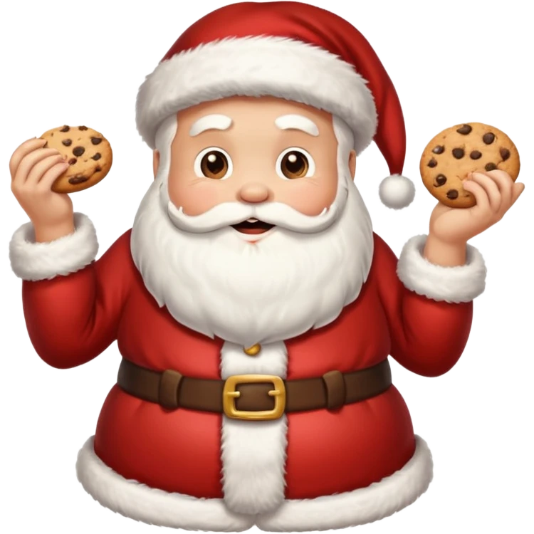 Santa stealing cookies emoji