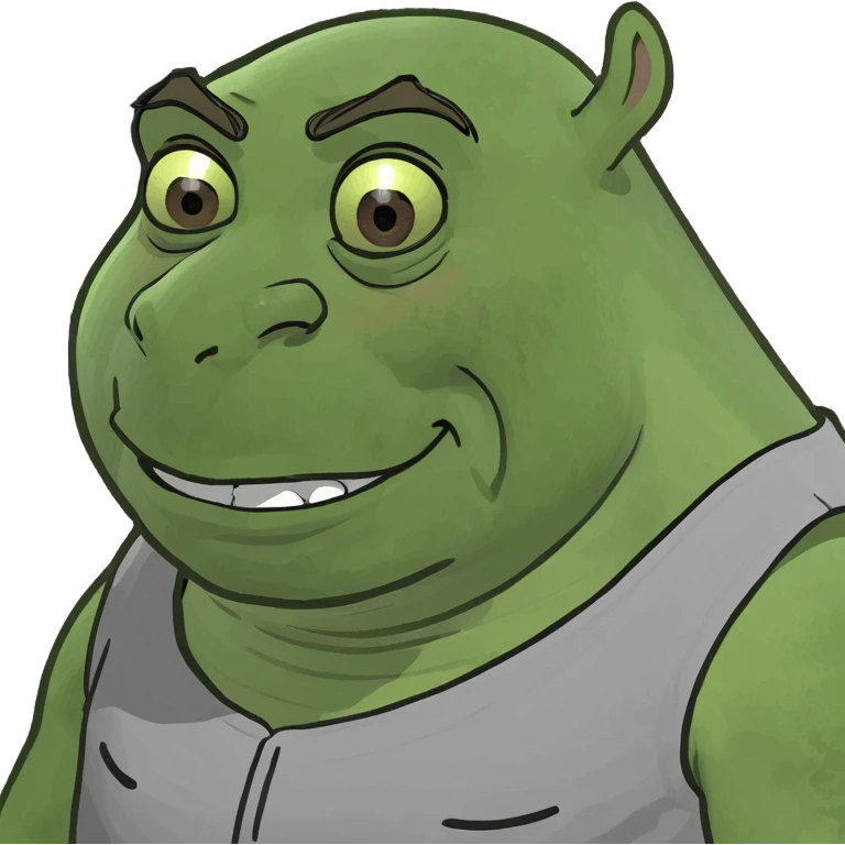 Pink shrek emoji