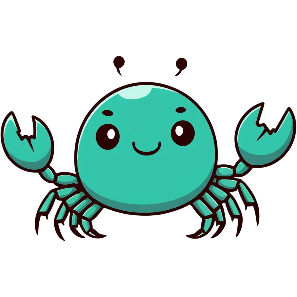 Sebastian the crab from The Little Mermaid emoji