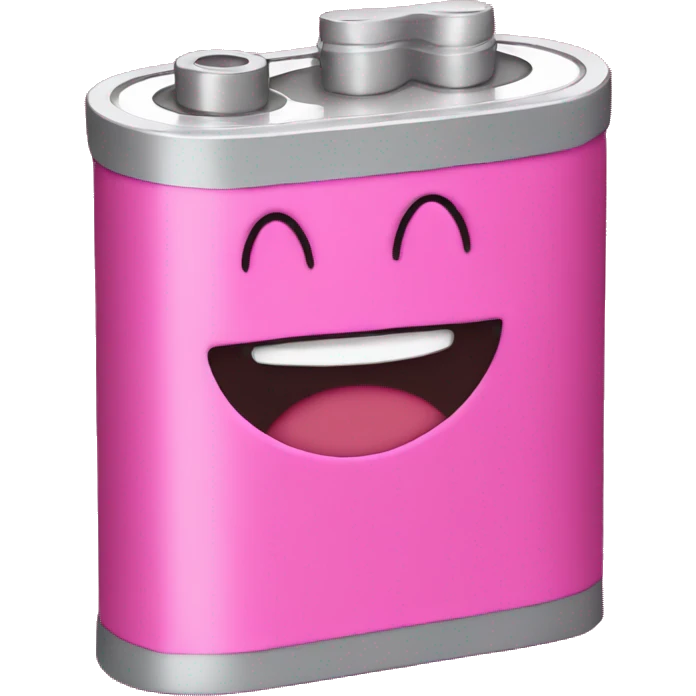 pink battery half full emoji