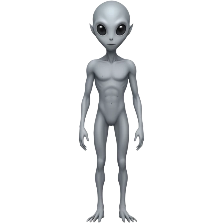 fullbody gray alien emoji