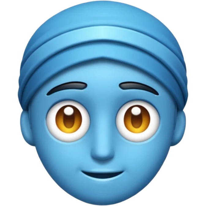 Beyaz tick dışı mavi emoji