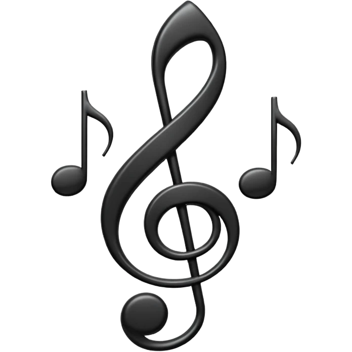 music notes appearing on a staff emoji
