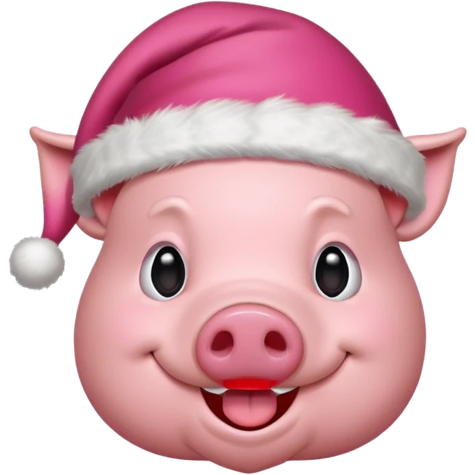 Christmas pig emoji