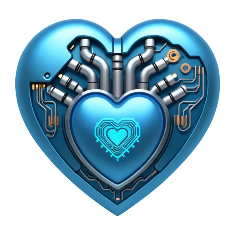 cyberpunk themed heart emoji