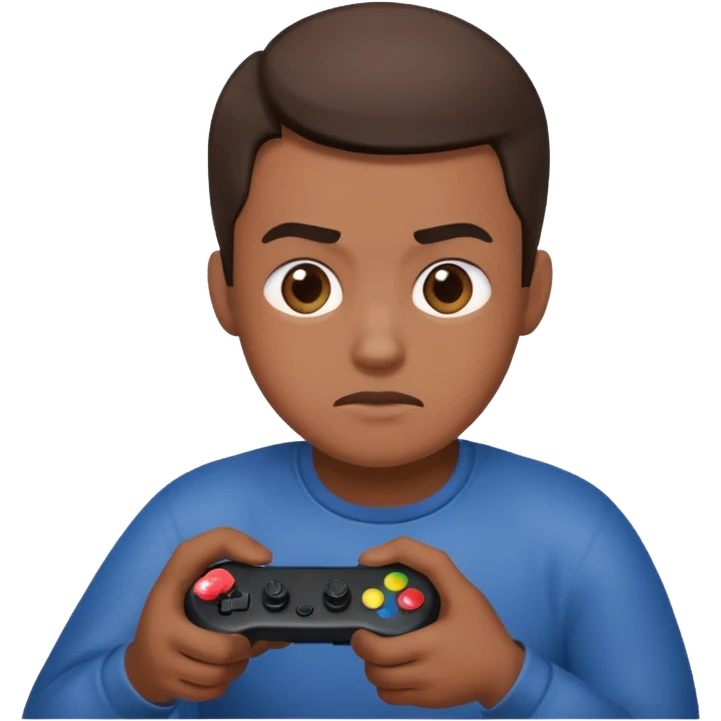 A disabled man playing vidéo game emoji