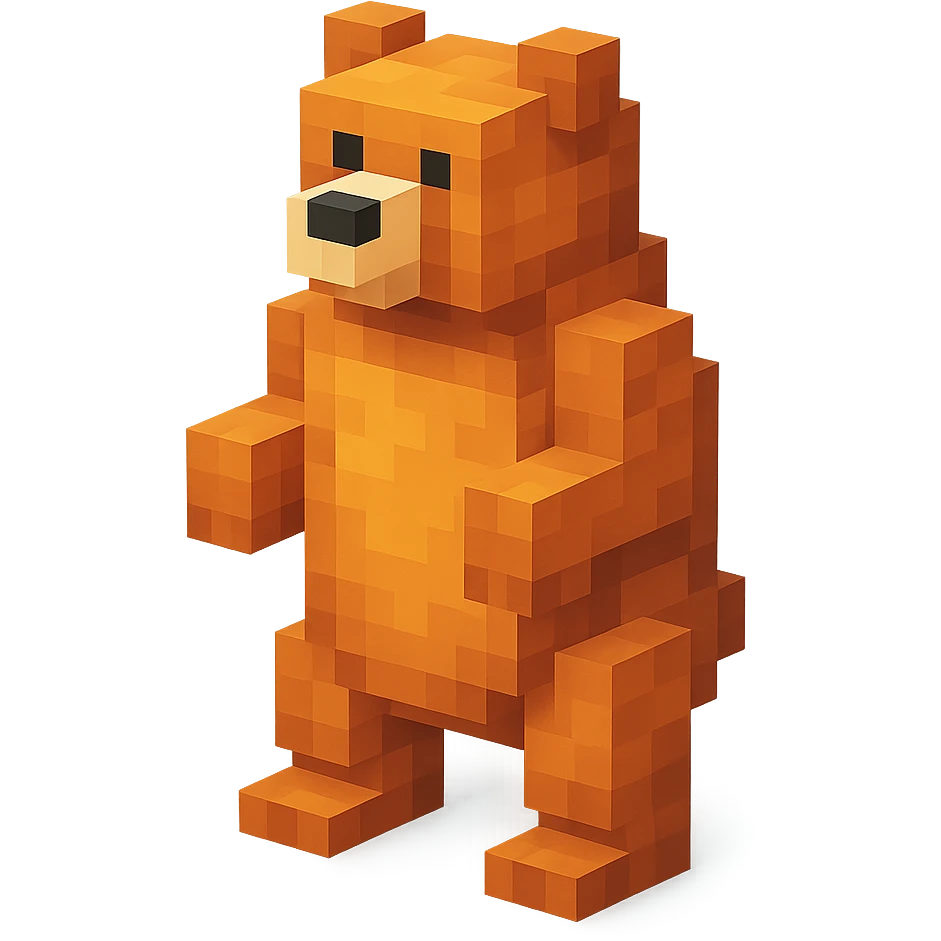 Russian grizzly bear standing emoji