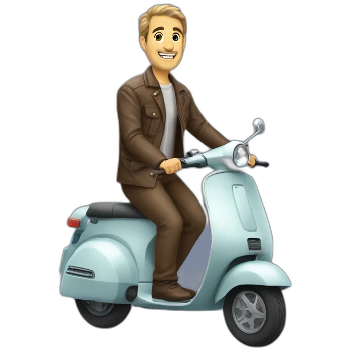 françois holllande sur un scooter emoji