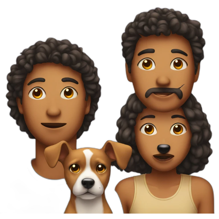 people face and bird face and dog faces emoji
