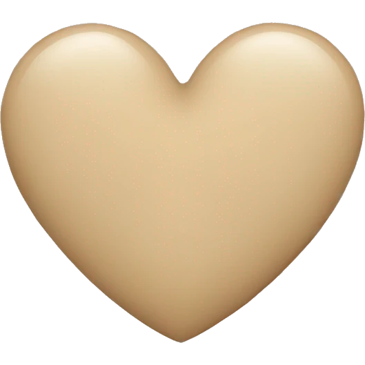 Beige heart emoji