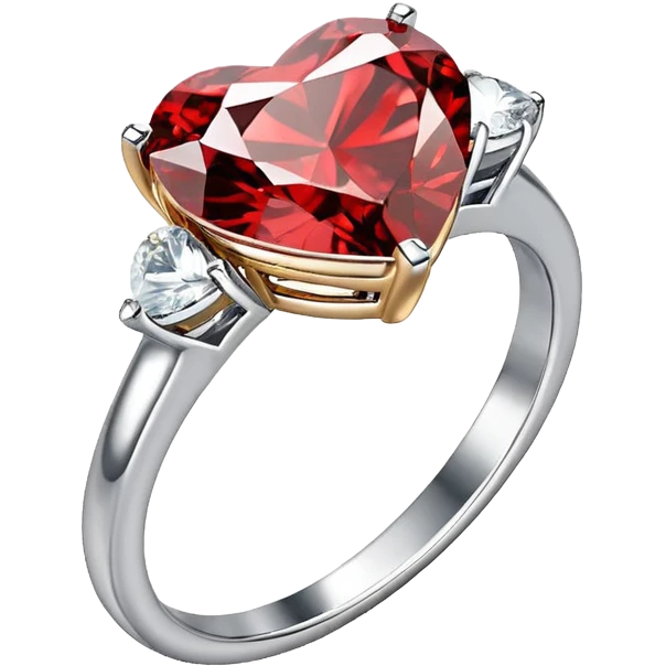 diamond heart engagement ring emoji