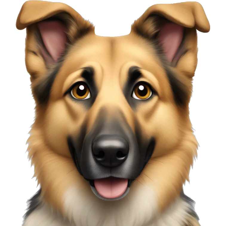 German shepherd and collie mixed dog emoji