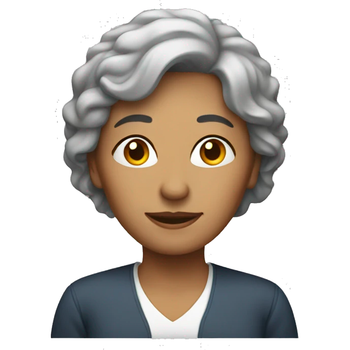 Middle aged Woman on computer emoji