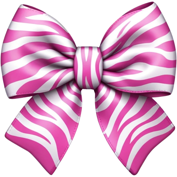 pink zebra bow emoji