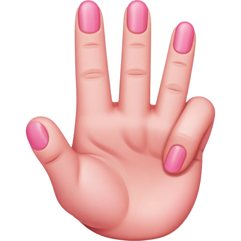 Pink middle finger emoji