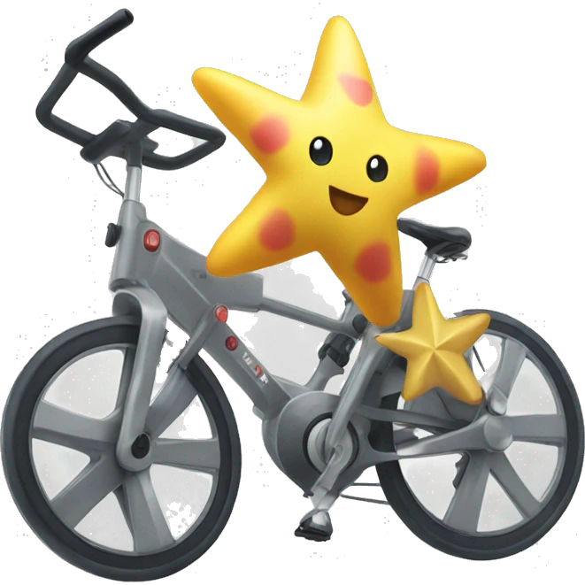 staryu riding a stationary bike emoji