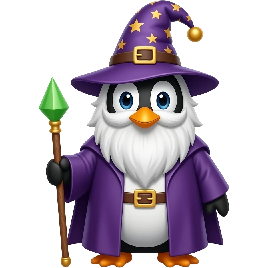 Penguin Wizard emoji