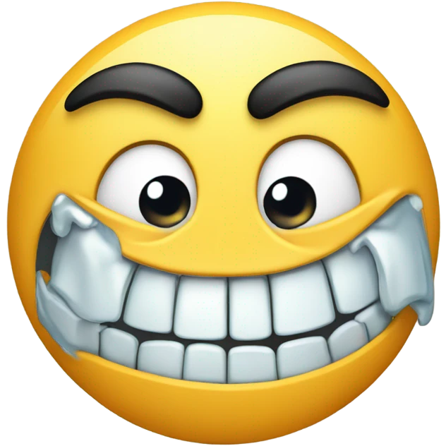 Grit teeth side eye disgust face  emoji