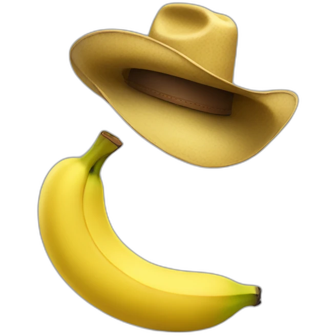 banana with cowboy hat emoji