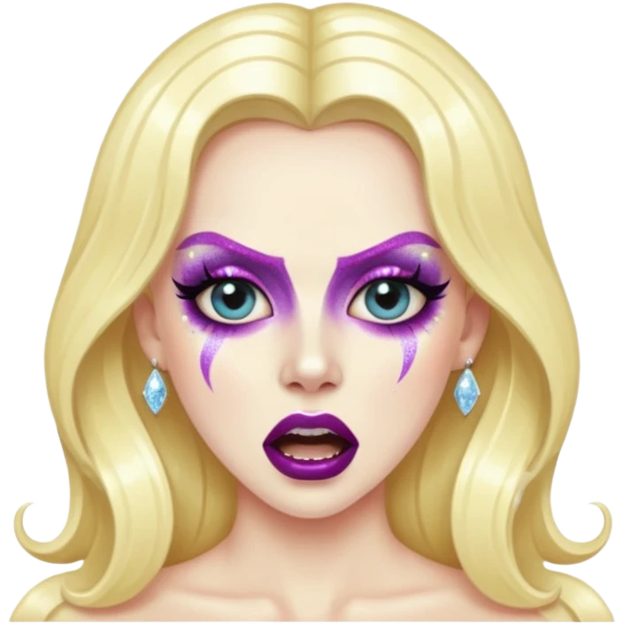 Glitter scream queen emoji