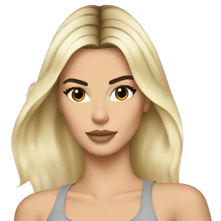 kendall jenner with blonde hair emoji
