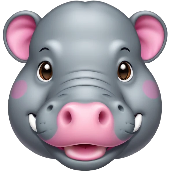 A hippo with a pink elephant head emoji